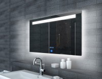 Zrcadlo MILENA 100 s LED osvětlením a hodinami