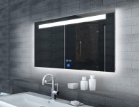 Zrcadlo MILADA 120 s LED osvětlením a hodinami